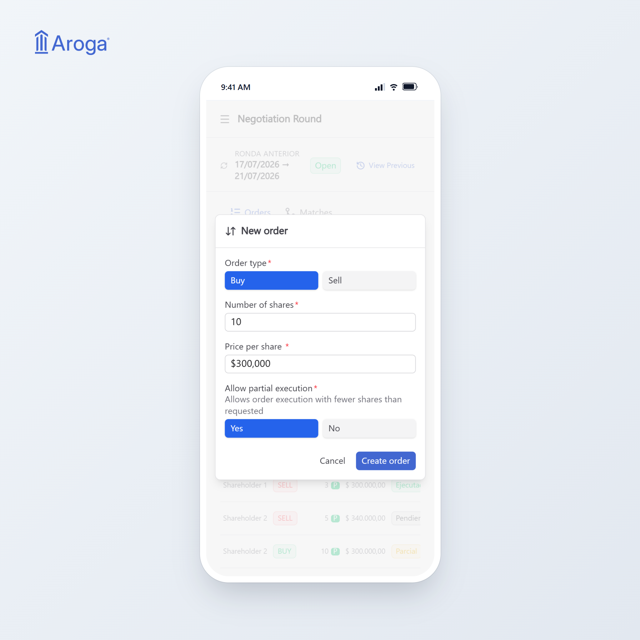 Aroga Dashboard Mockup